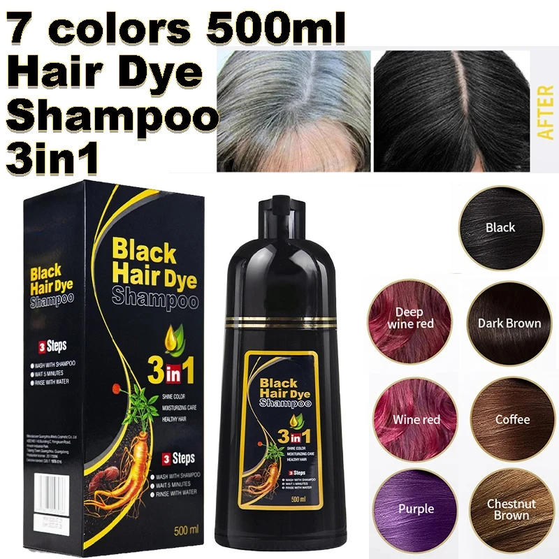 แชมพูย้อมผมดำ 3 in 1 ย้อมสีผมเ - Hair Spray Color บทวิจารณ์และราคา